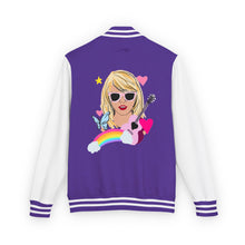 Load image into Gallery viewer, Swiftie Unisex Heavyweight Letterman Jacket, Retro Varsity Fashion, Perfect for Teens, Music Lovers, Gifts for Birthdays, Festivals
