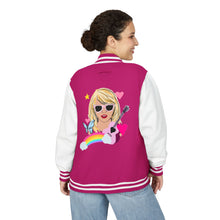 Load image into Gallery viewer, Swiftie Unisex Heavyweight Letterman Jacket, Retro Varsity Fashion, Perfect for Teens, Music Lovers, Gifts for Birthdays, Festivals