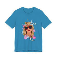 Load image into Gallery viewer, Cute Butterfly Girl Graphic Tee, Summer Shirt, Festival Wear, Gift for Her, Butterfly Lover T-Shirt
