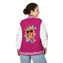 Load image into Gallery viewer, Swiftie Unisex Heavyweight Letterman Jacket - Heart Love Design, Casual Sportswear, Trendy Gift for Him, Her, Valentine&#39;s Day, College Apparel
