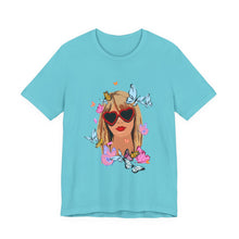 Load image into Gallery viewer, Cute Butterfly Girl Graphic Tee, Summer Shirt, Festival Wear, Gift for Her, Butterfly Lover T-Shirt
