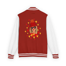 Load image into Gallery viewer, KC chiefs Swiftie Unisex Statement Letterman Jacket with Playful Heart Design, Trendy Varsity Jacket, Cozy Retro Jacket, Valentine&#39;s Day Gift, Stylish [...]
