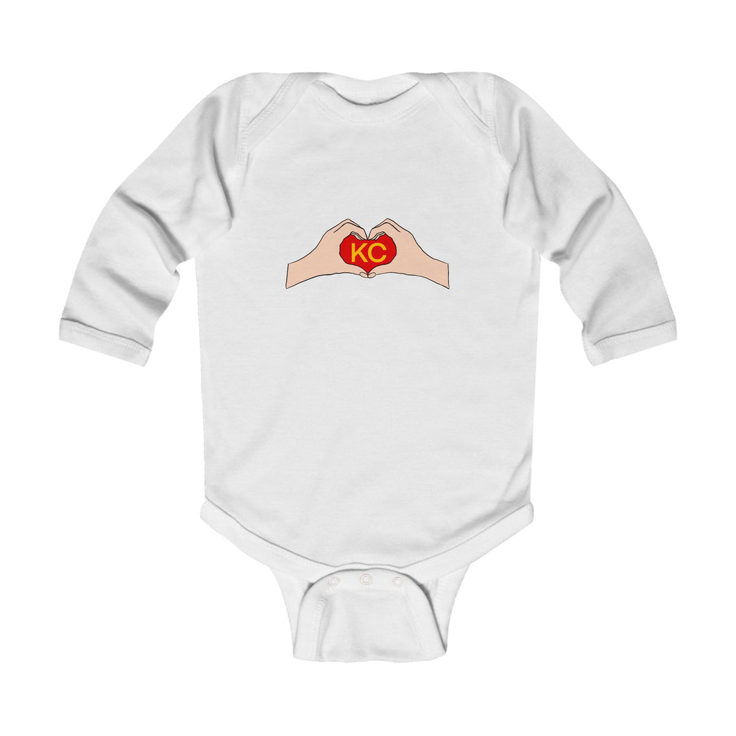 KC Love Infant Long Sleeve Bodysuit, Cute Baby Outfit, Baby Shower Gift, Newborn Clothing, Children's Apparel