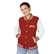 Load image into Gallery viewer, KC chiefs Swiftie Unisex Statement Letterman Jacket with Playful Heart Design, Trendy Varsity Jacket, Cozy Retro Jacket, Valentine&#39;s Day Gift, Stylish [...]

