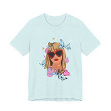 Load image into Gallery viewer, Cute Butterfly Girl Graphic Tee, Summer Shirt, Festival Wear, Gift for Her, Butterfly Lover T-Shirt
