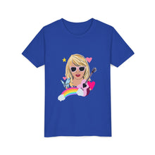 Load image into Gallery viewer, Taylor Youth Short Sleeve Tee with Artistic Rainbow Design, Fun Graphic T-Shirt, Trendy Kids Shirt, Music Lover Gift, Birthday Party Outfit, [...]
