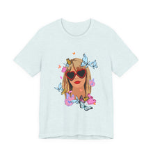 Load image into Gallery viewer, Cute Butterfly Girl Graphic Tee, Summer Shirt, Festival Wear, Gift for Her, Butterfly Lover T-Shirt
