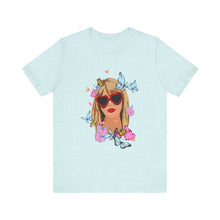 Load image into Gallery viewer, Cute Butterfly Girl Graphic Tee, Summer Shirt, Festival Wear, Gift for Her, Butterfly Lover T-Shirt
