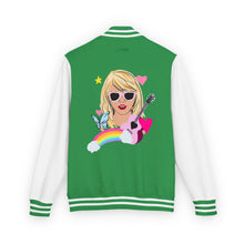 Load image into Gallery viewer, Swiftie Unisex Heavyweight Letterman Jacket, Retro Varsity Fashion, Perfect for Teens, Music Lovers, Gifts for Birthdays, Festivals
