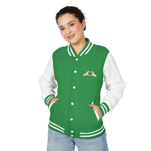 Load image into Gallery viewer, Swiftie Unisex Heavyweight Letterman Jacket, Retro Varsity Fashion, Perfect for Teens, Music Lovers, Gifts for Birthdays, Festivals
