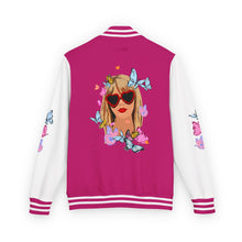 Load image into Gallery viewer, Swiftie Unisex Heavyweight Letterman Jacket - Heart Love Design, Casual Sportswear, Trendy Gift for Him, Her, Valentine&#39;s Day, College Apparel

