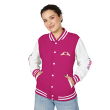 Load image into Gallery viewer, Swiftie Unisex Heavyweight Letterman Jacket - Heart Love Design, Casual Sportswear, Trendy Gift for Him, Her, Valentine&#39;s Day, College Apparel
