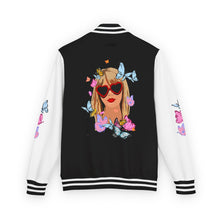 Load image into Gallery viewer, Swiftie Unisex Heavyweight Letterman Jacket - Heart Love Design, Casual Sportswear, Trendy Gift for Him, Her, Valentine&#39;s Day, College Apparel
