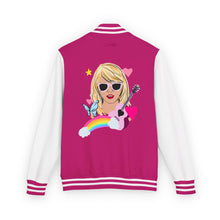 Load image into Gallery viewer, Swiftie Unisex Heavyweight Letterman Jacket, Retro Varsity Fashion, Perfect for Teens, Music Lovers, Gifts for Birthdays, Festivals
