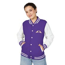 Load image into Gallery viewer, Swiftie Unisex Heavyweight Letterman Jacket, Retro Varsity Fashion, Perfect for Teens, Music Lovers, Gifts for Birthdays, Festivals
