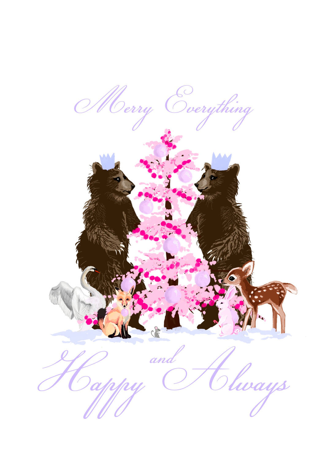Woodland Animal Christmas Card