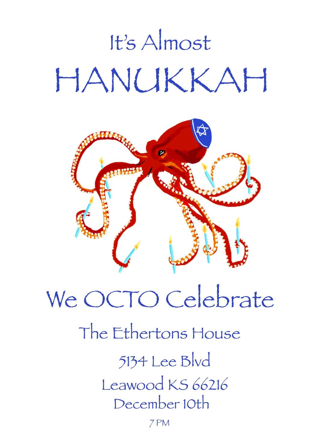 Hanukkah Party Invitation (Personalized)