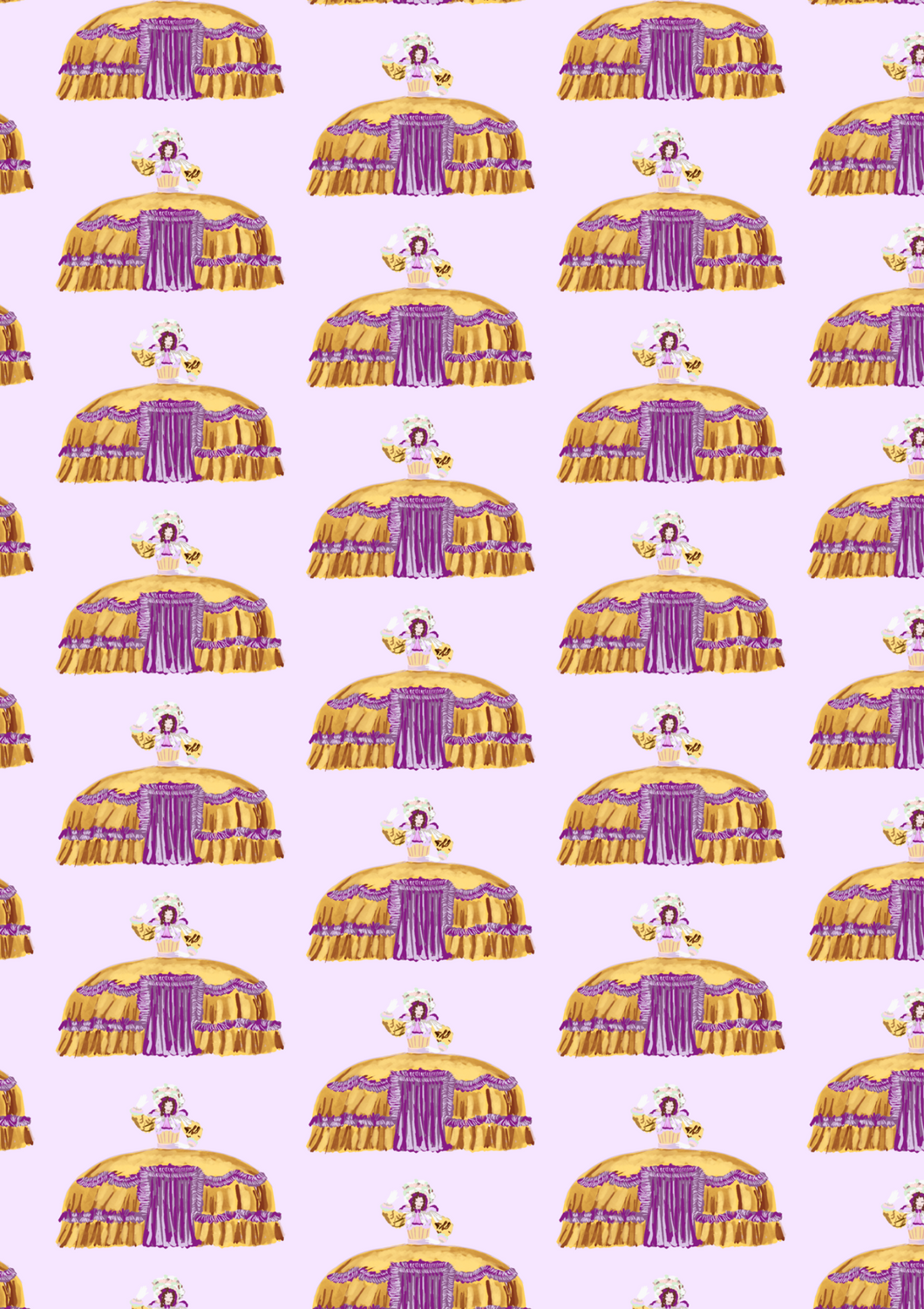 Mother Ginger Gift Wrap Lavender