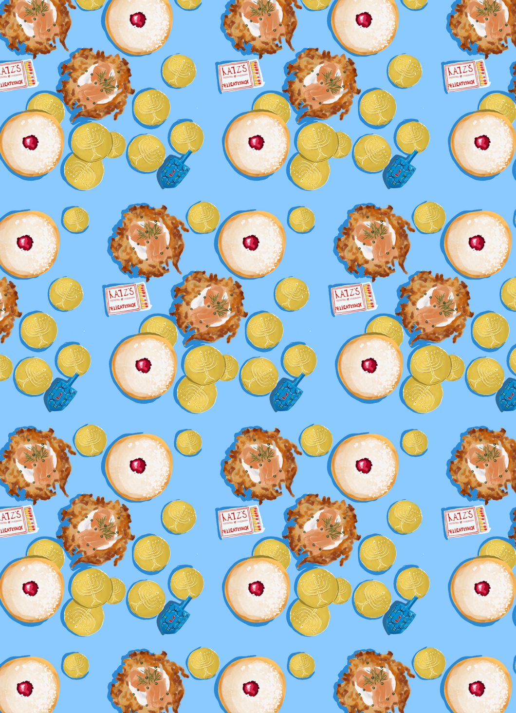 Everything Fried Hanukkah Gift Wrap