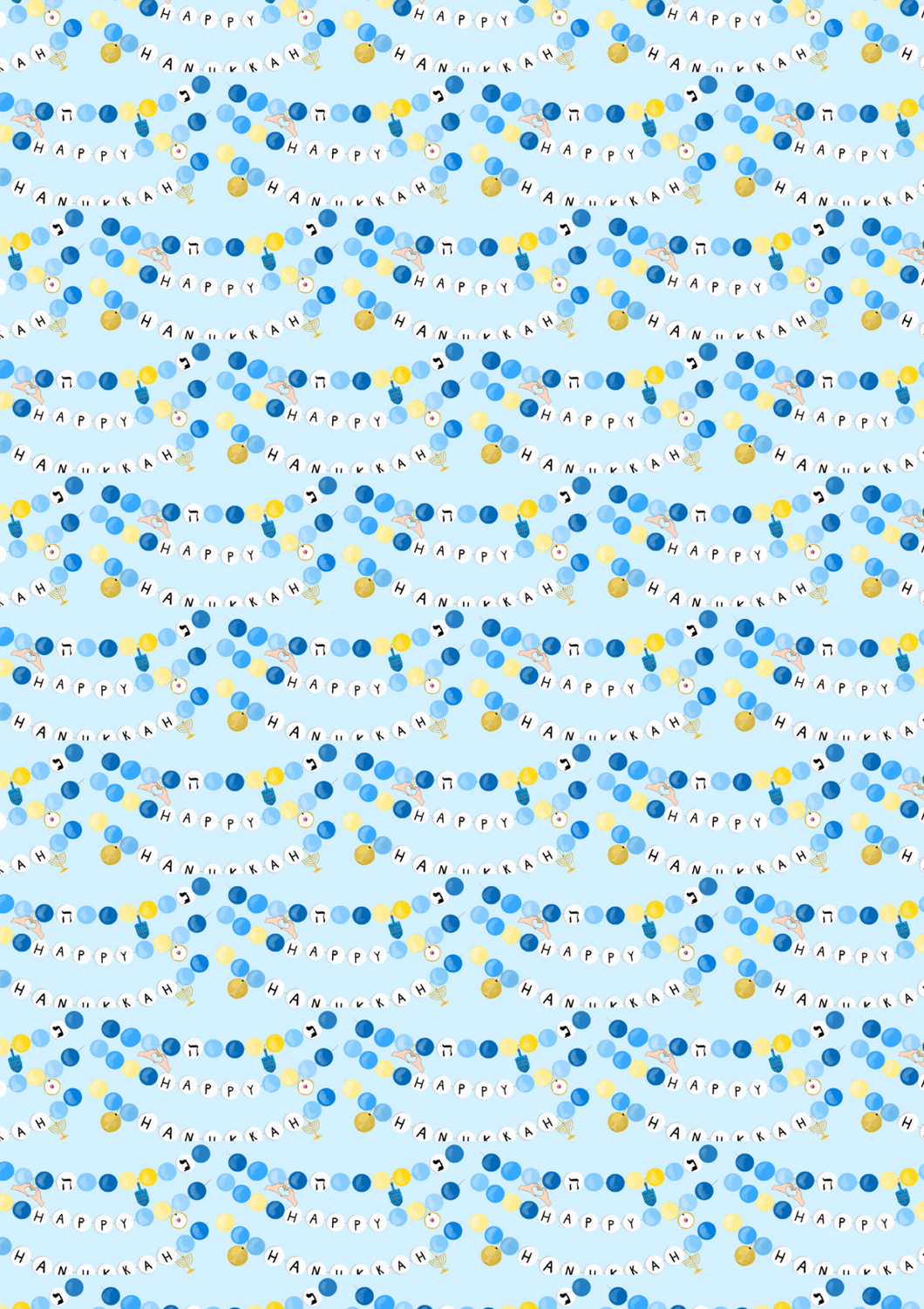 Friendship Bracelet Hanukkah Gift Wrap