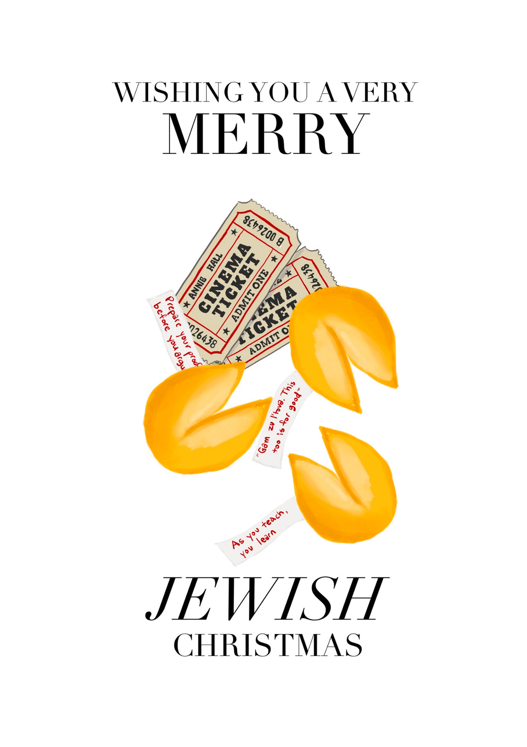 Jewish Christmas greeting card