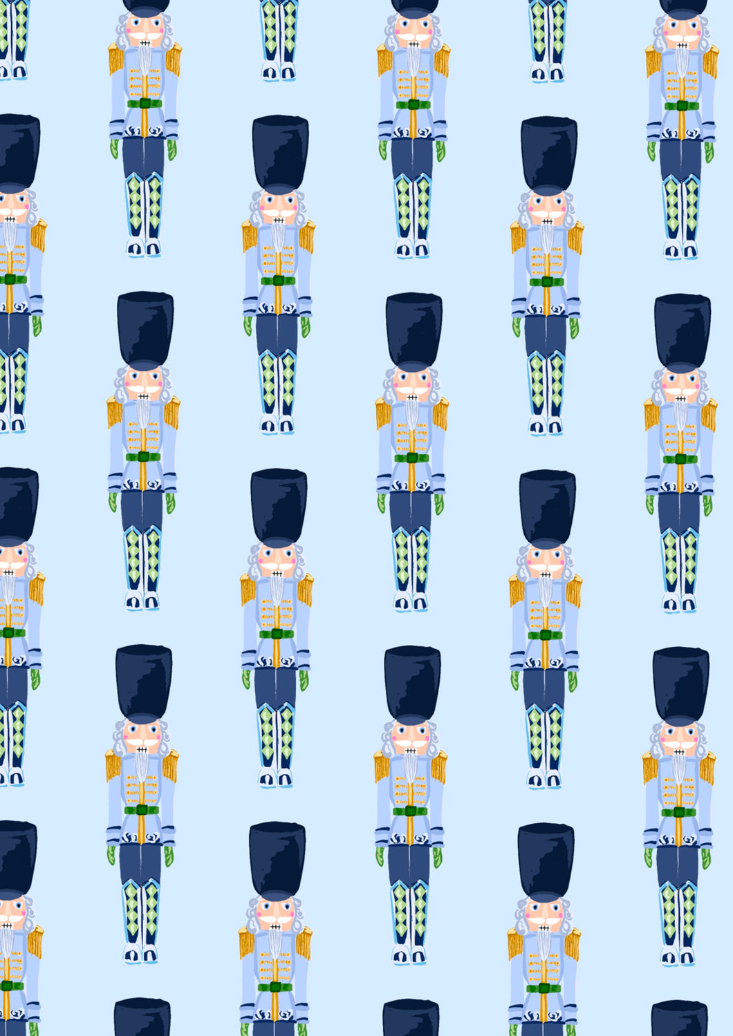 Blue Nutcracker Wrapping Paper