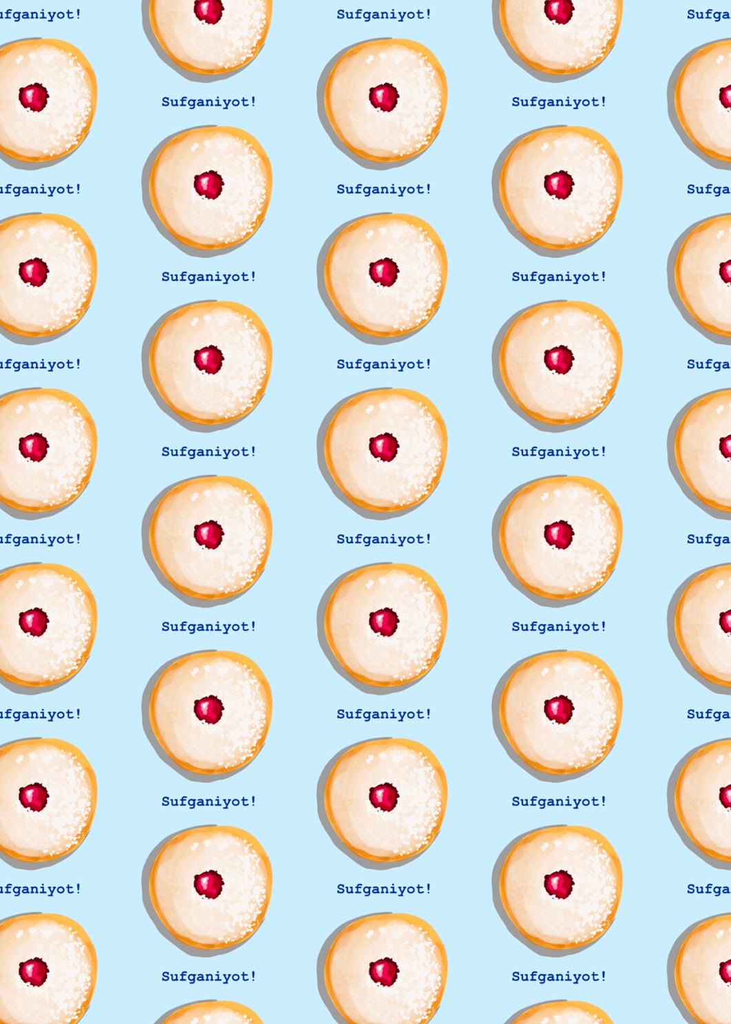 Sufganiyot wrapping paper