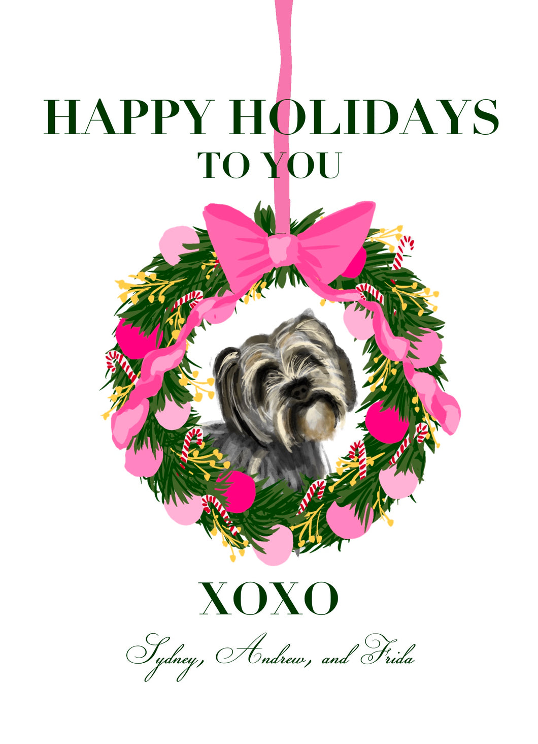 Frida Pet Portrait Greeting Card set (Personalized)