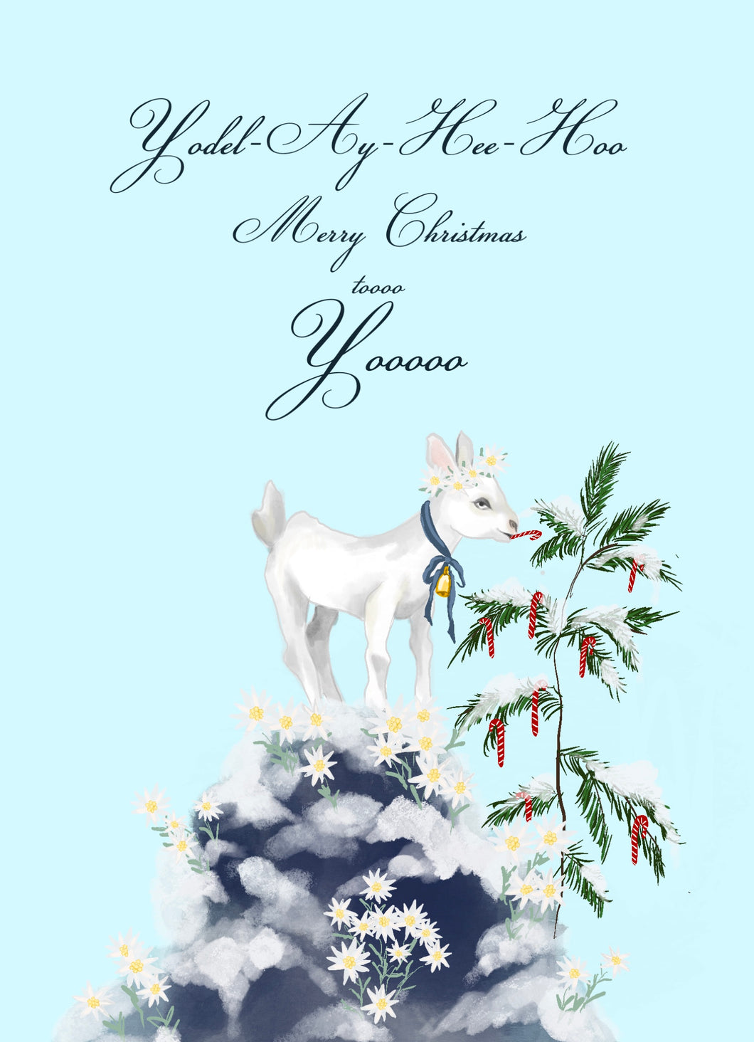 Yodeling Christmas Goat. Set of ten (personalized)