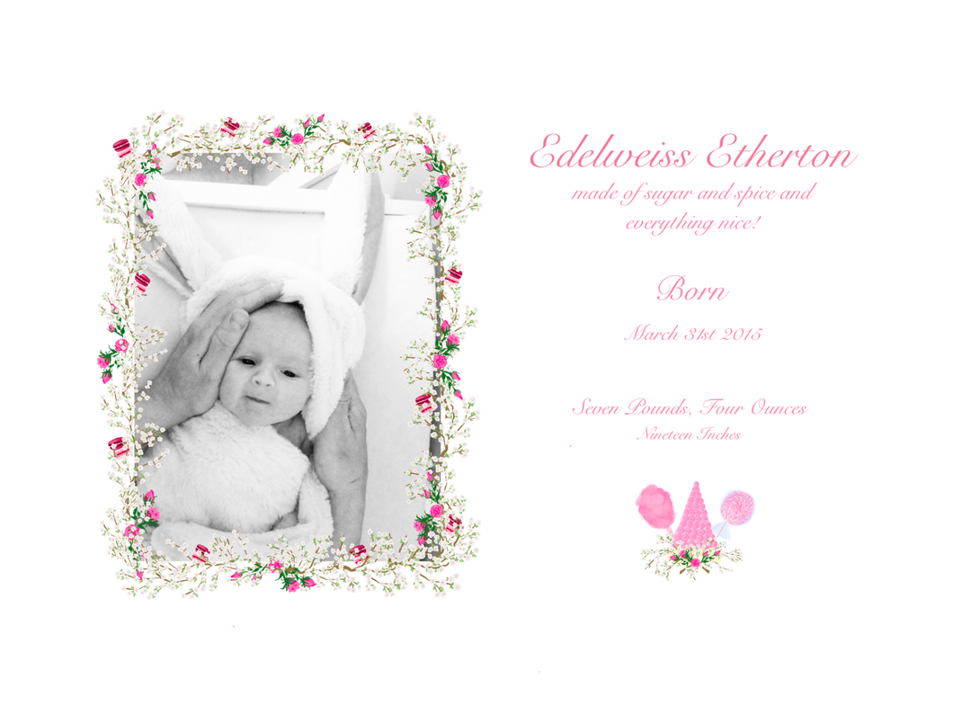 Sugar and Spice and Everything Nice Baby Announcements