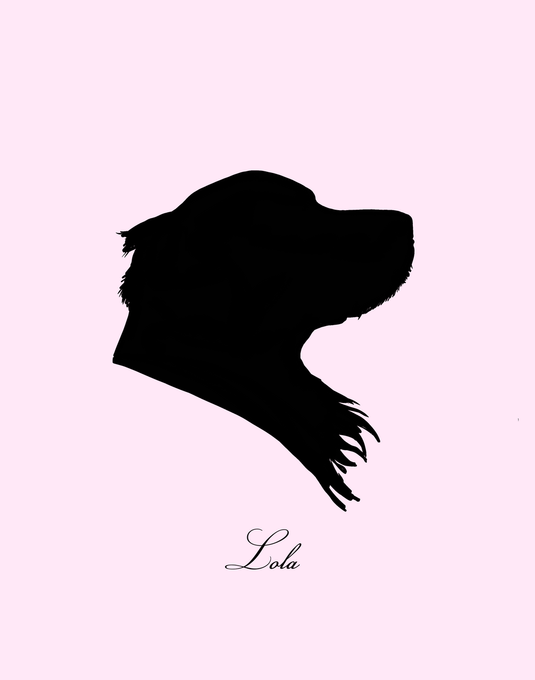 Pet Portrait Silhouette (framed art print)