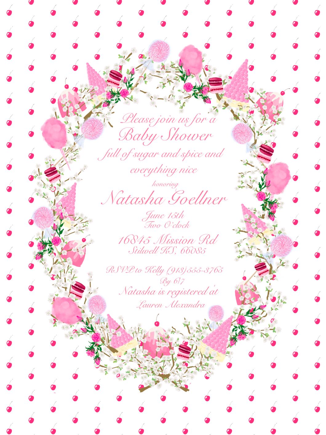 Sugar and Spice and Everything Nice Baby Shower Invitations