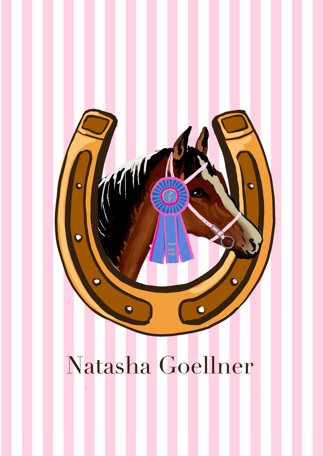 First Place Quarter Horse Personalized Notecard Set