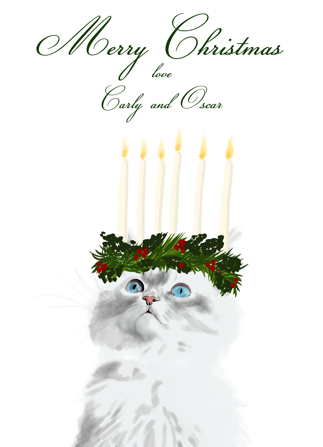 Saint Lucia Pet Portrait Greeting Card Set