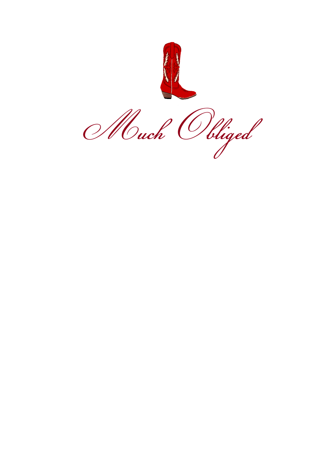 Much Obliged Thank You Card
