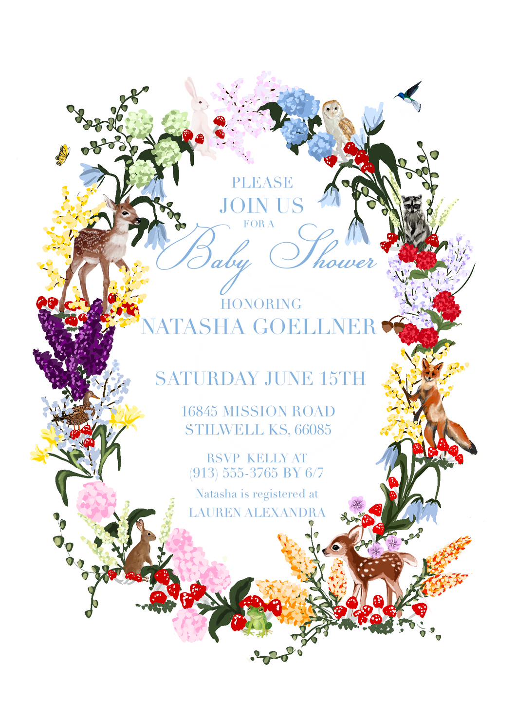 Woodland Baby Shower Invitation