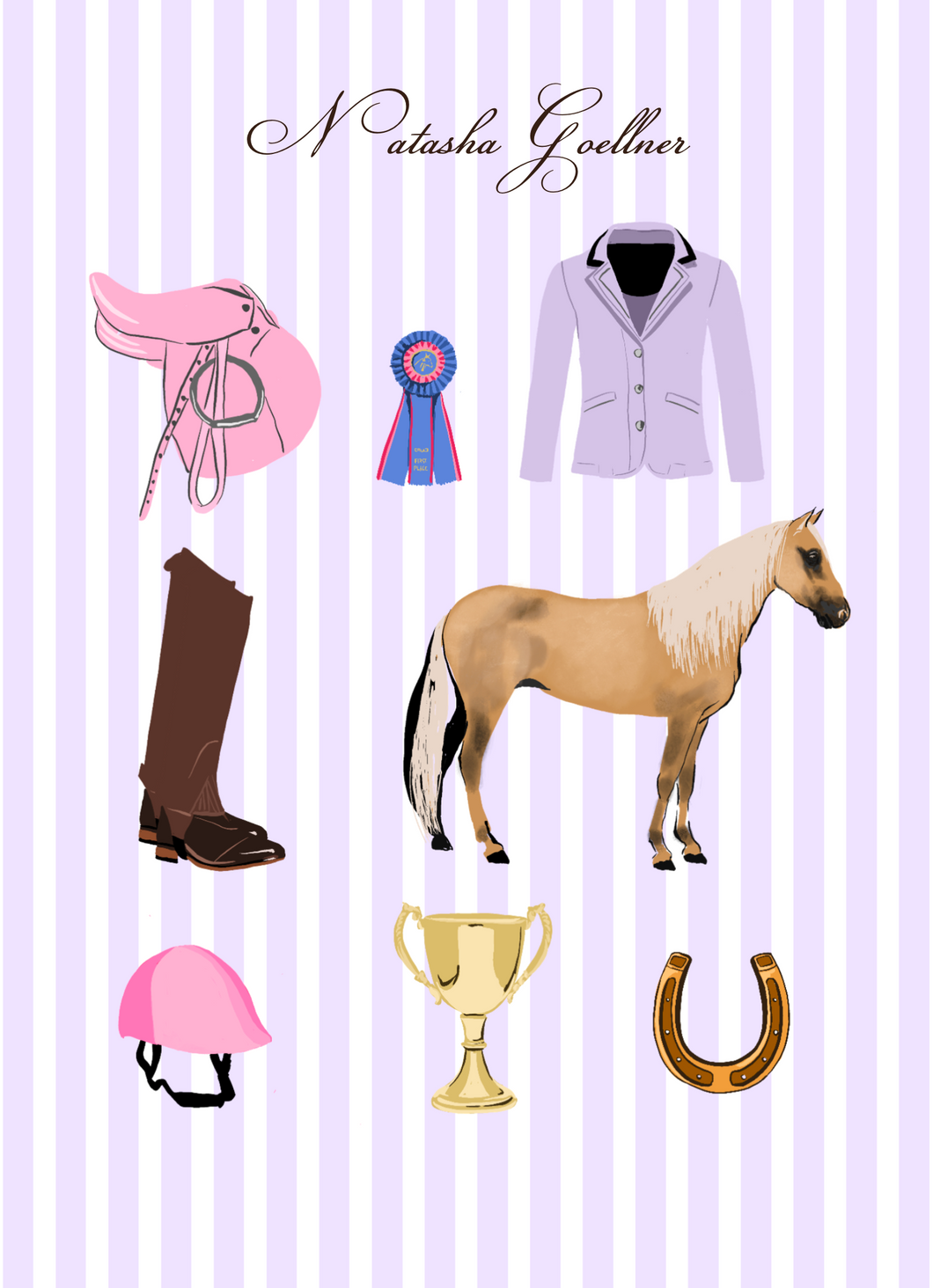 English Rider Personalized Notecards